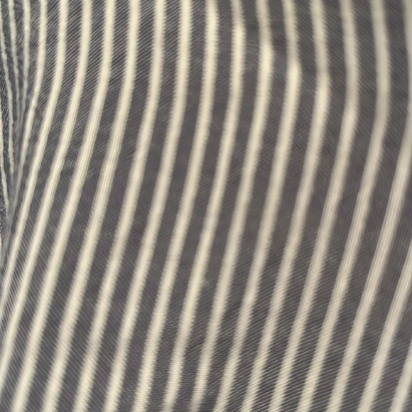 BCBGeneration Short Sleeve Button Down in Gray and White Stripes Size S - Picture 6 of 6